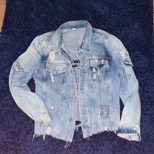 Custom Super Distressed Jean Jacket